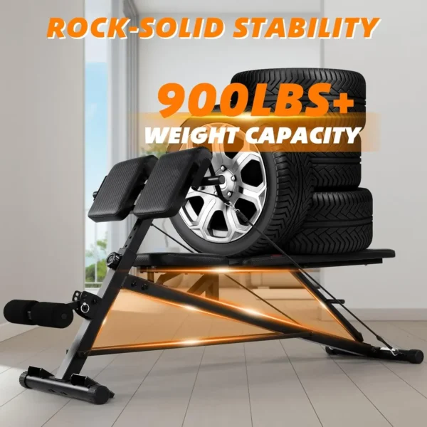 Adjustable Weight Bench with Hyper Back Extension, Preacher Curl, Roman Chair, Ab Sit up Bench for Full Body Workout, - Image 4
