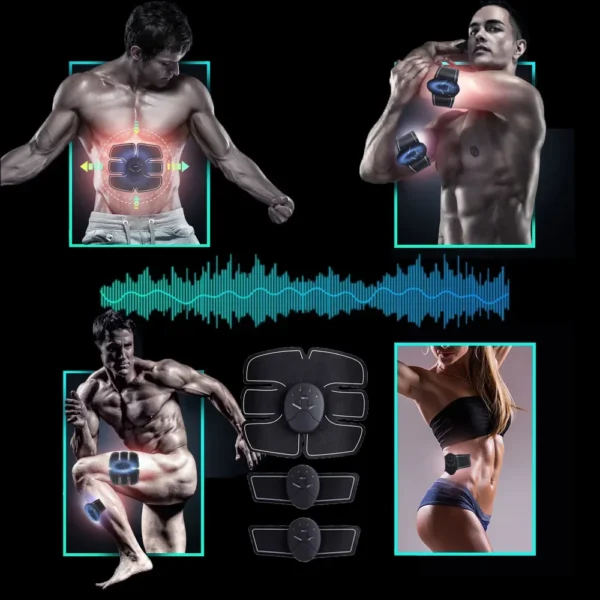 Electric EMS Muscle Stimulator Wireless Buttocks Trainer Abdominal ABS Stimulator Fitness Body Slimming Massager Sculpt Machine - Image 3