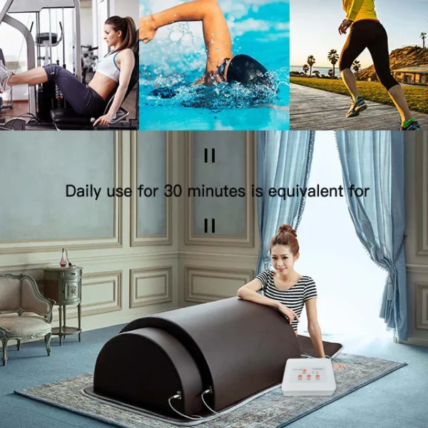 Home Relaxation Indoor Portable Folding 180*80*45cm Portable Folding Personal Spa Sauna Steam Tent Dome - Image 6