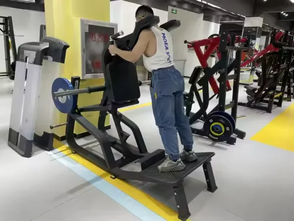 Commercial V-shaped Hip and Leg Extension Glute Bridge Machine 45 Degree Leg Press Hack Squat Machine Plate Loaded Trainer - Image 5