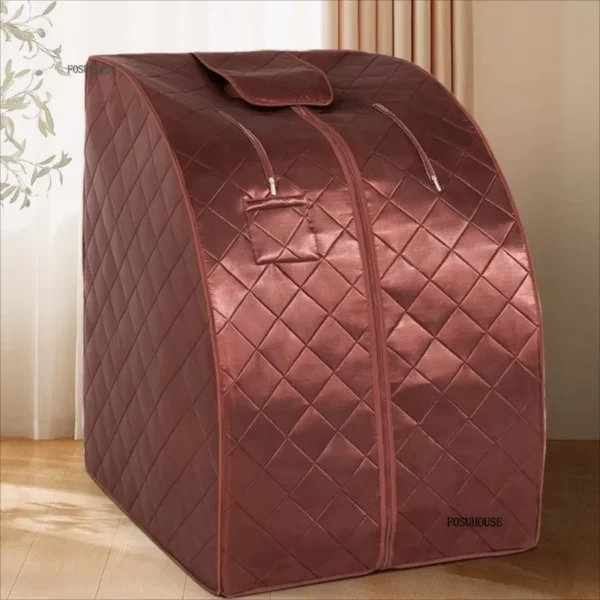 Portable Multi-sided Heating Far Infrared Sauna for Home Personal Sweating Box Relaxtion & Detox with Heating Foot Pad - Image 2