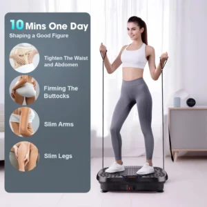 Vibration Plate Exercise Machine, Health & Fitness Full Body Vibration Platform, Portable Vibration Plate Platform for Weight