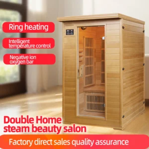Far Infrared Sauna for 1-2 Person Low EMF Carbon Home Spa with Temp Control Carbon PureTech Heating Canadian Hemlock