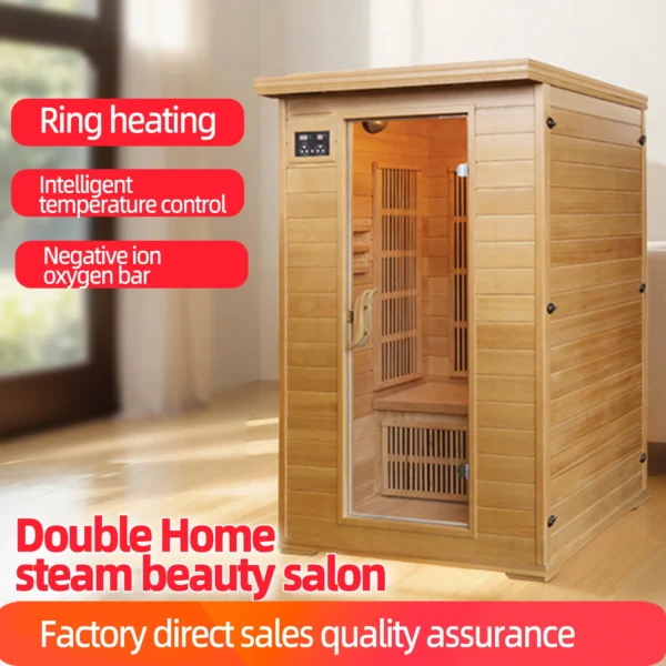 Far Infrared Sauna for 1-2 Person Low EMF Carbon Home Spa with Temp Control Carbon PureTech Heating Canadian Hemlock