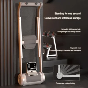 Super Fat Burning Intelligent Magnetic Reluctance Dual Track Rowing Machine, Home Gym Folding Fitness Equipment Rowing Machine