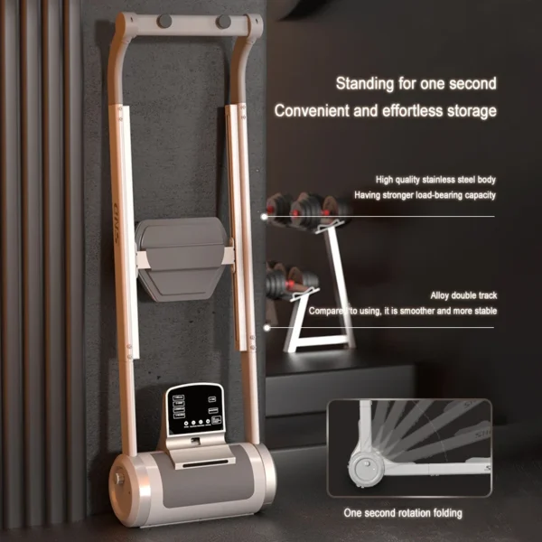 Super Fat Burning Intelligent Magnetic Reluctance Dual Track Rowing Machine, Home Gym Folding Fitness Equipment Rowing Machine