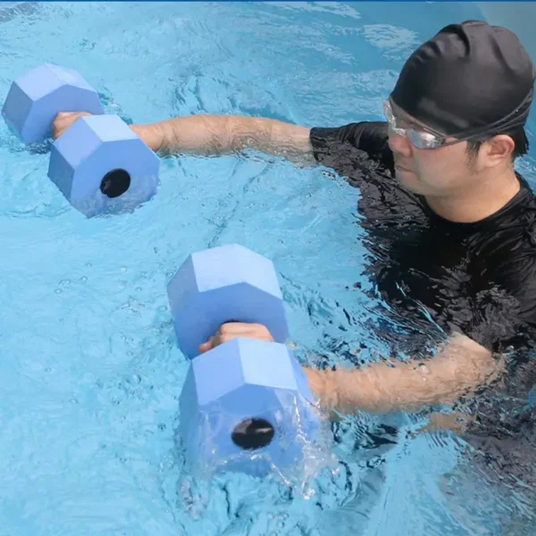 Pool Weights 1 Pair Water Weights Pool Exercise Dumbbells High-Density Exercise Barbells With Handle Strip Aerobics Equipment - Image 2