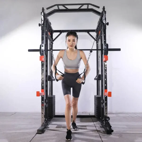 Hot Selling Gym Fitness Equipment Multi Function Crosser Trainer Power Cage Squat Rack J009S Smith Machine - Image 2