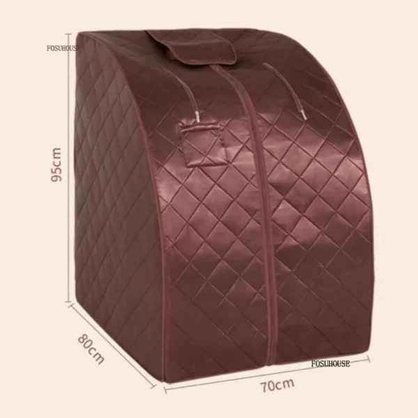 Portable Multi-sided Heating Far Infrared Sauna for Home Personal Sweating Box Relaxtion & Detox with Heating Foot Pad - Image 6