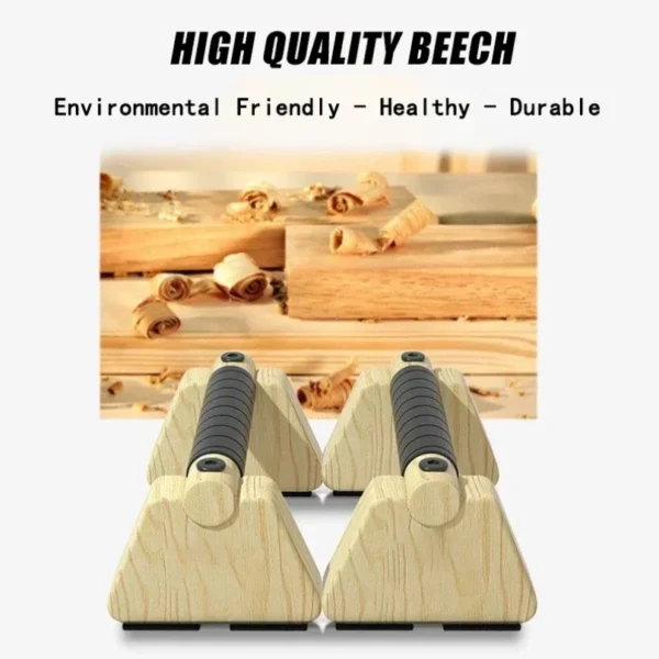 Push Up Russian Stand Wooden Single and Parallel Bars Inverted Stand Practice Solid Wood Strength Training Equipment - Image 3