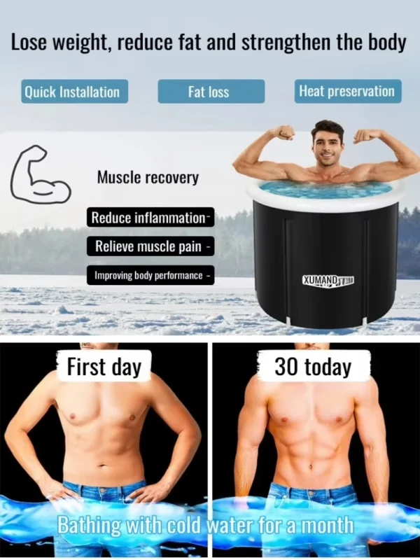 Inflatable Bathtub Foldable Adult Portable Outdoor Bathtub PVC Inflatable SPA Ice Bath Challenge Ice Therapy Ice Bath Tub - Image 4