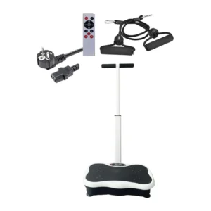 Vibration Plate Exercise Machine with Handles with Resistance Rope Shaking Board Vibrate Stand Fitness Trainer Full Body Workout