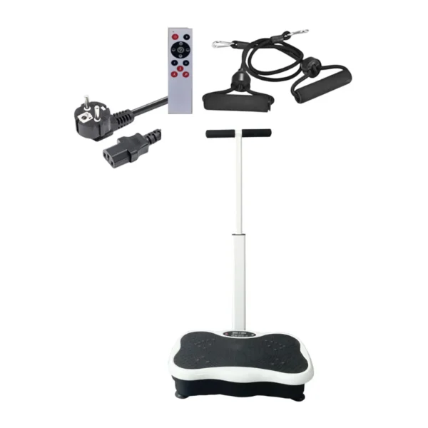 Vibration Plate Exercise Machine with Handles with Resistance Rope Shaking Board Vibrate Stand Fitness Trainer Full Body Workout