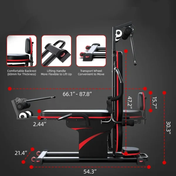 Electric Inversion Table for Back Pain Relief/Heavy Duty Inversion Table with 180 Degree Full Inversion & 3D Memory Foam - Image 4