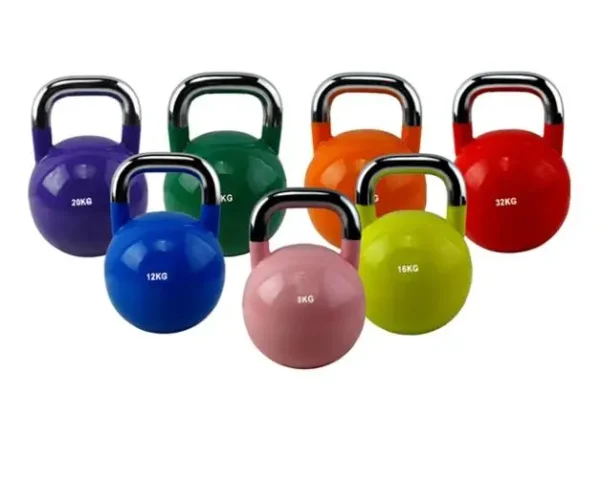 Wholesale Custom Logo Colorful Cast Iron Competition Gym Home Fitness Vinyl Kettlebell - Image 2