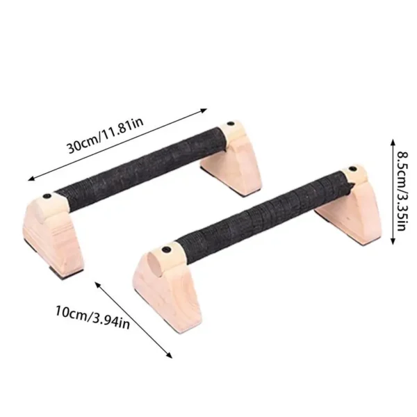 Solid Wood Push up Bar Pull up Stand Handles Parallettes Handles Exercise Equipment for Home Wood Parallettes Bar for Floor Use - Image 6
