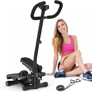 Multi-functional Adjustable Stepper Stair Climber Machine Aerobic Mini Stepper with Resistance Bands and Floor Mat