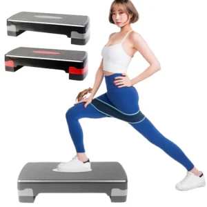 Aerobic Exercise Step Adjustable Aerobic Stepper Anti Slip Exercise Step Deck 26.7inch Fitness Trainer Platform for Women Yoga