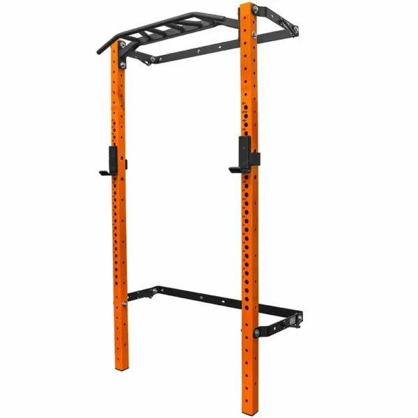 Commercial Multi-Function Wall-Mounted Folding Power Squat Rack for Home and Gym Use with Fitness Equipment Multi-Grip Bar - Image 3
