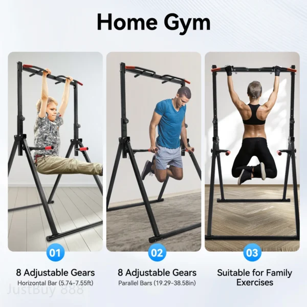 Foldable Triangular Pull up Bar Station Multifunctional Freestanding Traction Bar（200kg Capacity）for Strength Training - Image 4
