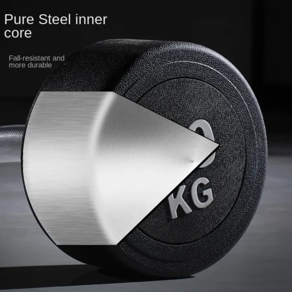 10 Pieces Fixed Barbell Set With Barbell Rack, 200KG Barbells Indoor Workout Equitment Gym Integrated Rubber Covered Barbell - Image 4