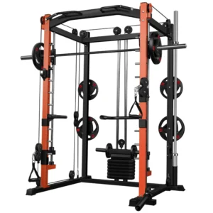 Multi Functional Home Gym Equipment Pull up Bar Pulley Cable Smith Machine Squat Rack