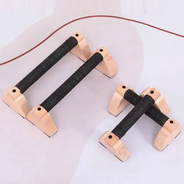 Solid Wood Push up Bar Pull up Stand Handles Parallettes Handles Exercise Equipment for Home Wood Parallettes Bar for Floor Use - Image 3