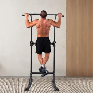 Adjustable Home Gym Workout Power Tower Dips Station Exercise Pull Push Up Bar for Home Gym Strength Training Fitness Equipment