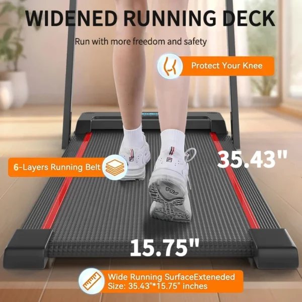 Home Gym Fitness Treadmill Portable Foldable Under Desk Running Machine Mini Walking Pad for Cardio Training Home Exercise - Image 3